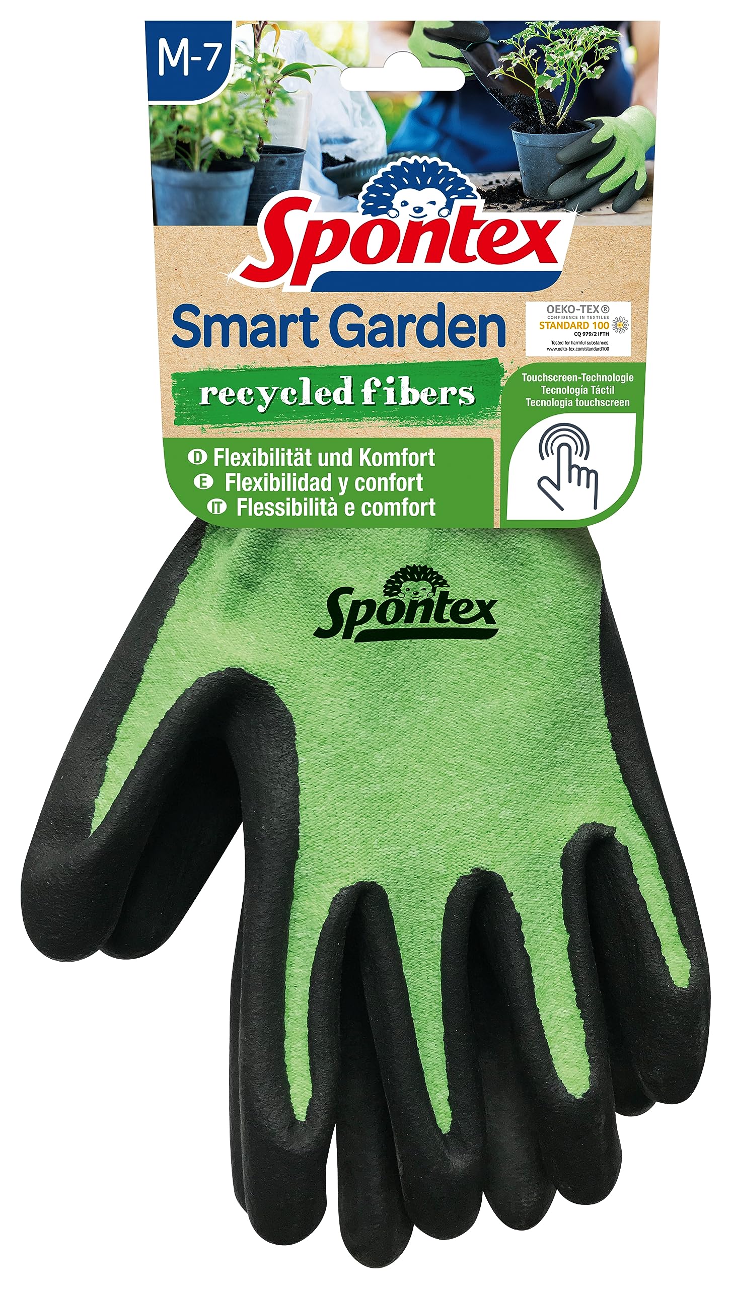spontex-smart-garden-gartenhandschuhe-gr-e-m-touchscreen-recycelt-nitril image 1