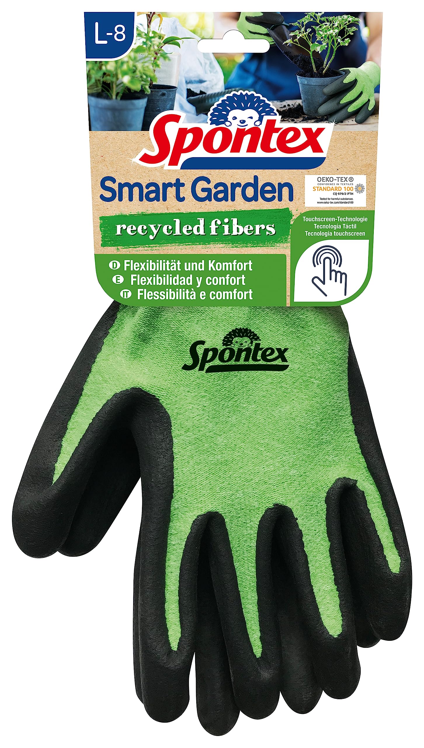 spontex-smart-garden-gartenhandschuhe-touchscreen-recycling-pet-mit-nitrilbeschi image 1