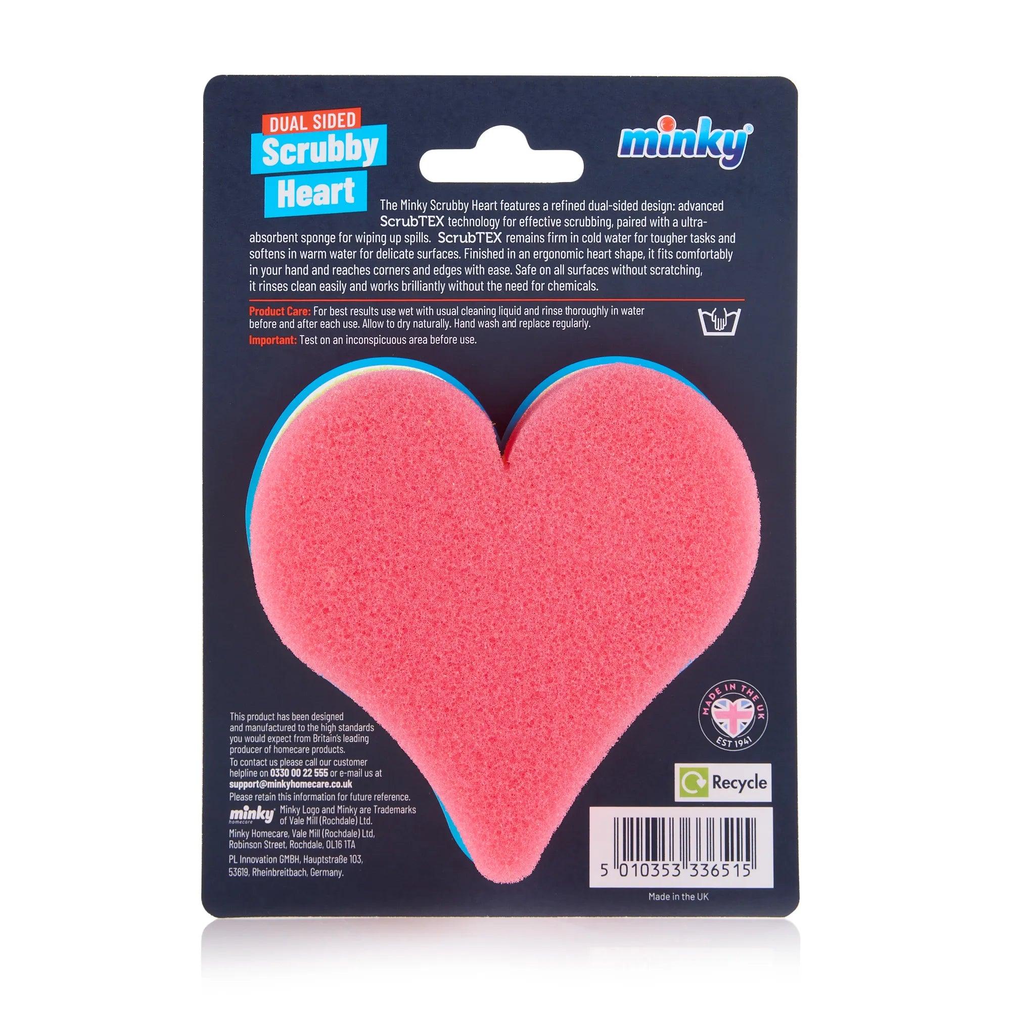 minky-scrubby-heart-schwamm-zweiseitiger-scheuerschwamm-mit-scrubtex image 2