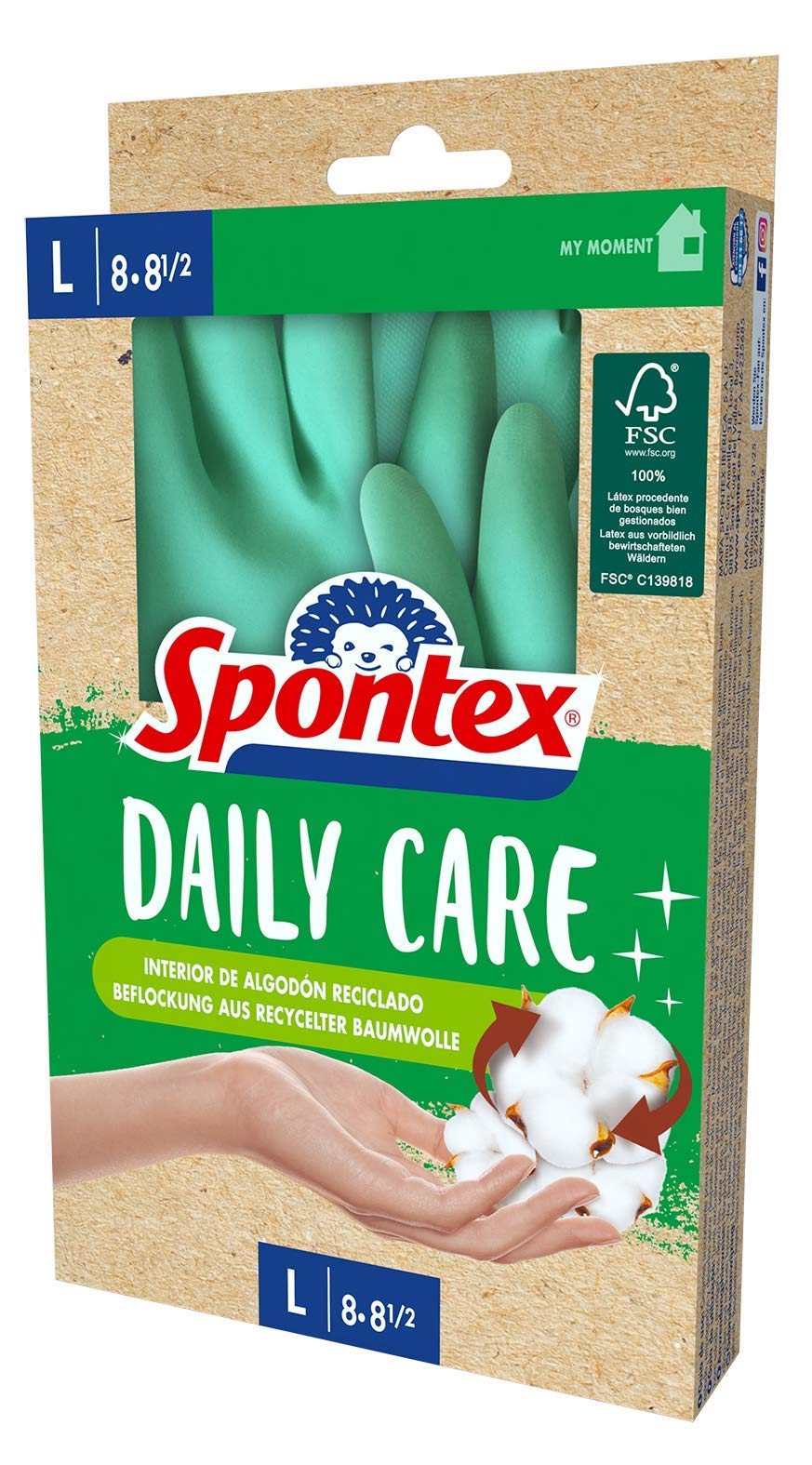 spontex-daily-care-haushaltshandschuhe-mint-gr-e-l-8-8-5-1-paar image 2