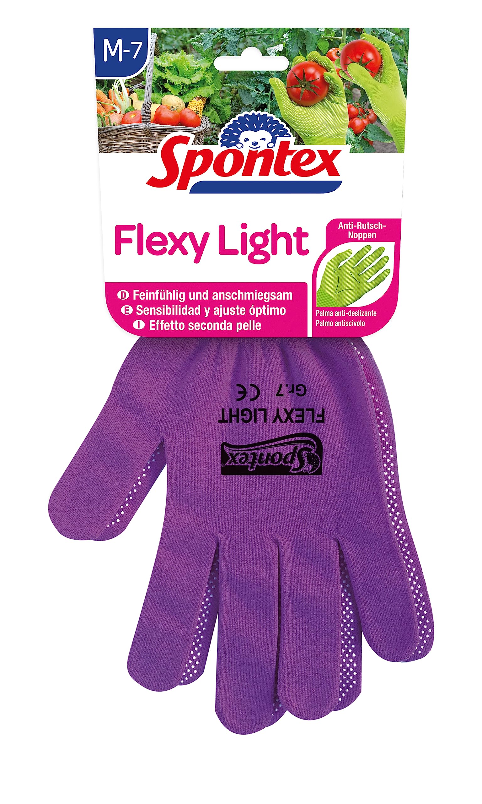 spontex-flexy-light-damen-arbeitshandschuhe-garten-hobby-textilstrick-mit-anti-r image 3