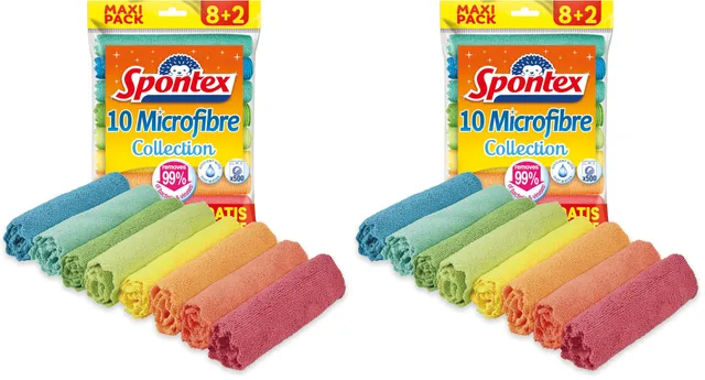 spontex-microfibre-allzweckt-cher-8-2-gratis-bunte-mikrofasert-cher-10-st-ck image 1