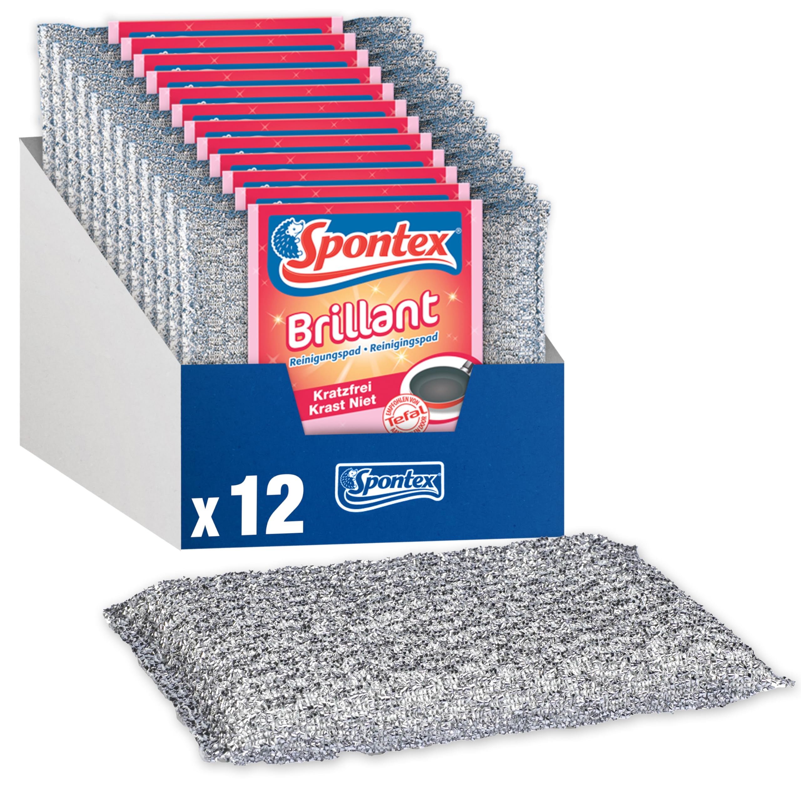 spontex-brillant-reinigungspad-12er-pack-silber-pink-kratzfrei-f-r-empfindliche- image 1
