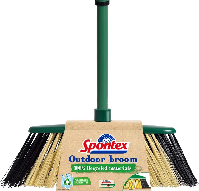 spontex-eco-green-besen-outdoor-mit-teleskopstiel-au-enbesen-aus-100-recycelten- image 1