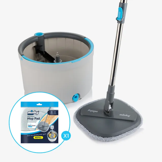 minky-opti-clean-spin-mopp-mit-eimer-und-ersatzkopf image 1