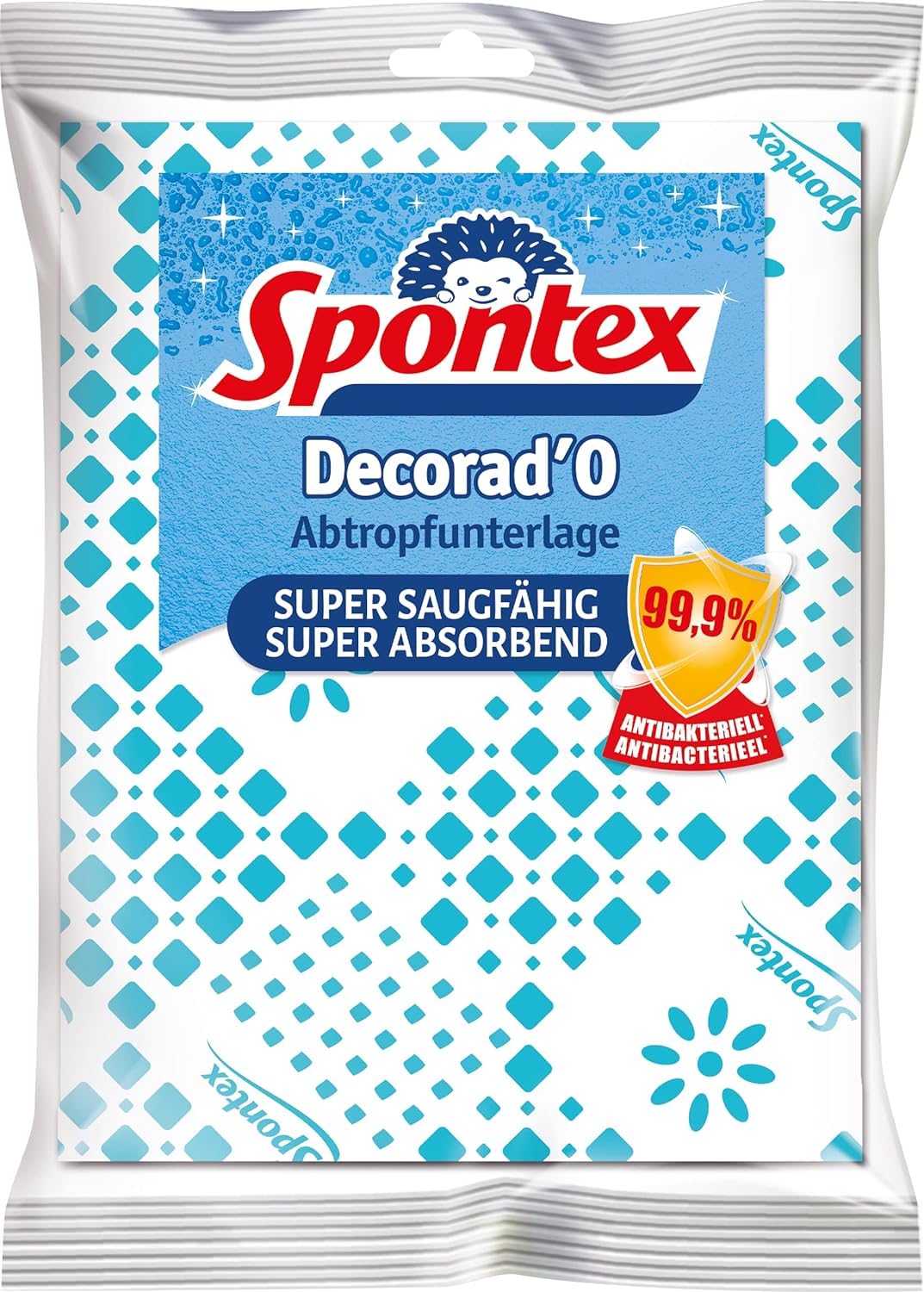 spontex-abtropfunterlage-decorado-30-x-45-cm-wei-blau-saugstarke-geschirrunterla image 3